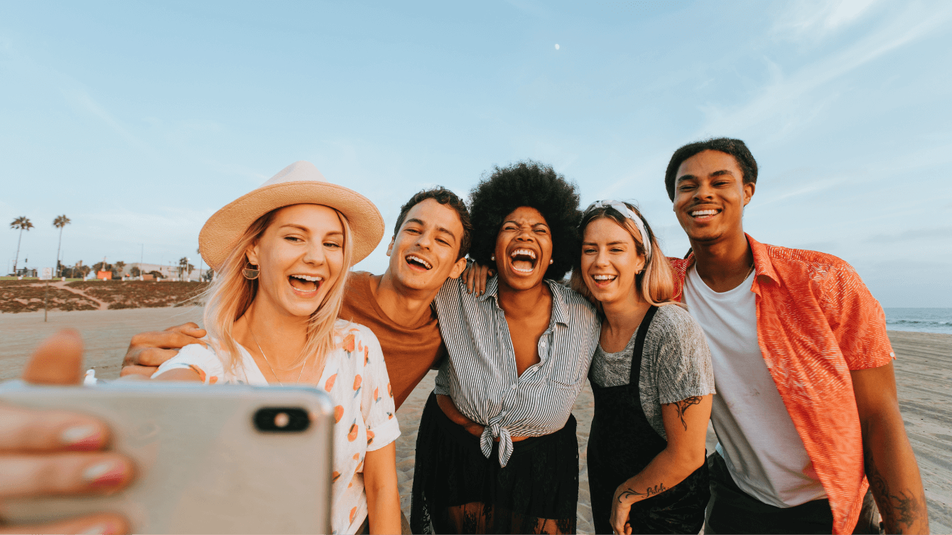 Group of friends taking a selfie